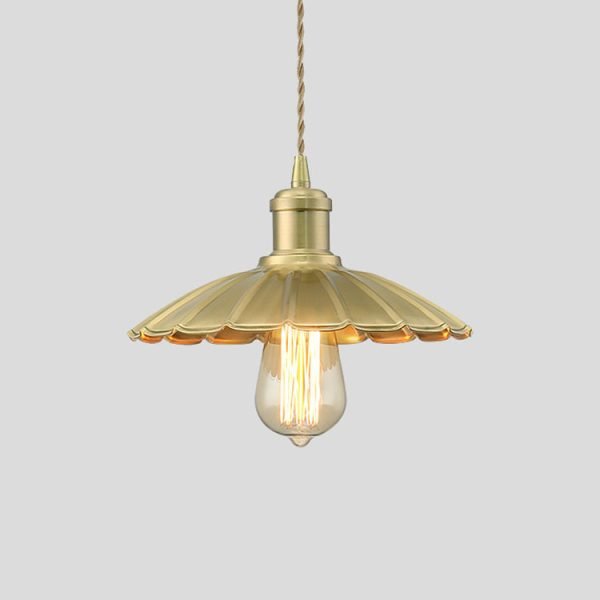 Scandinavian Tea Room Brass Lamp
