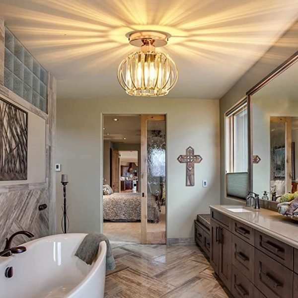 Crystal Single Head Iron Ceiling Light Decorative Lamps and Light Fixtures