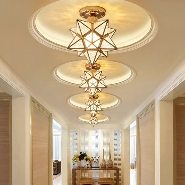 America Vintage Pentagram Ceiling Light